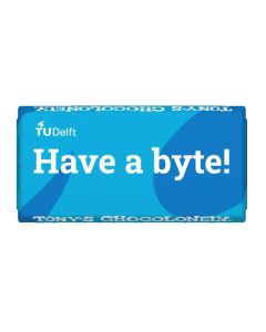Tony's Chocolonely Dark Chocolate TU Delft Have a byte - NEW