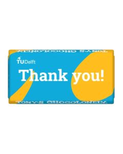 Tony's Chocolonely Milk TU Delft Thank you - NEW
