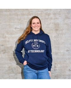 Hooded Sweater Delft University Zegel Navy