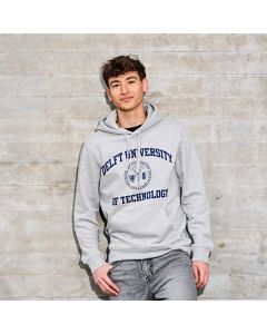 Hooded Sweater Delft University Zegel Grijs
