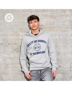 Hooded Sweater Delft University Zegel Grijs