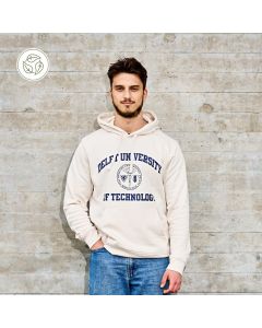 Hooded Sweater Delft University Zegel Wit