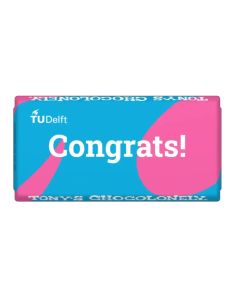 Tony's Chocolonely Karamel Zeezout TU Delft Congrats - NEW
