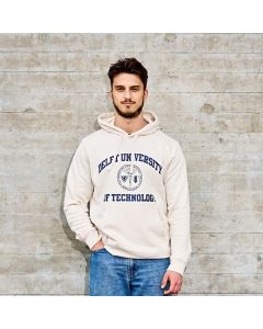 Hooded Sweater Delft University Zegel Wit