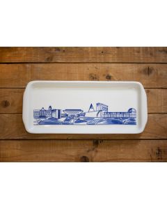 Schaal Delfts Blauw - “Gezicht op TU Delft” - NEW